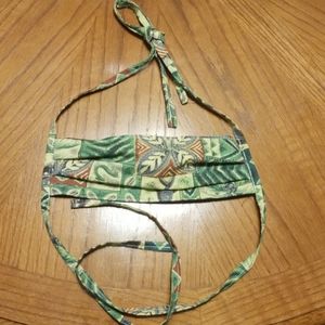 Retro Hawaiian print face mask
